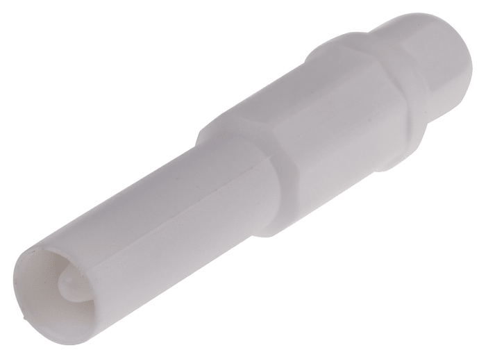 RS PRO White Male Banana Plug, 4 mm Connector, Solder Termination, 10A, 1000V, Tin Plating