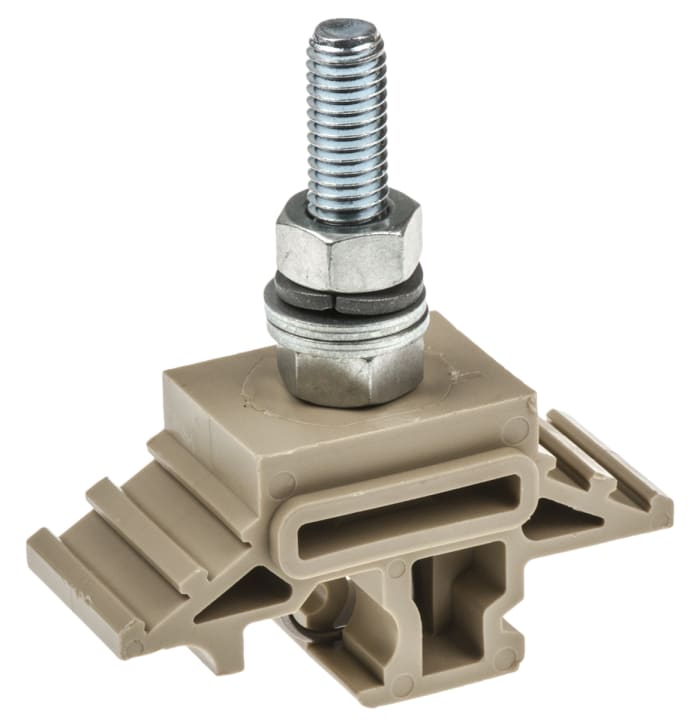 Weidmuller KST Series Brown Non-Fused DIN Rail Terminal, 35mm², Single-Level, Screw Down Termination