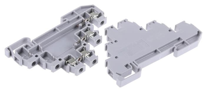 Bloc de jonction rail DIN Entrelec SNA, 2.5mm², A visser, Gris