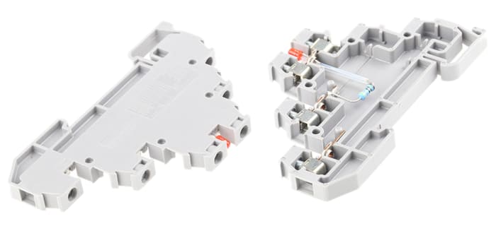 Entrelec 1SNA115537R0500 SNA Series Grey, 2.5mm², Triple-Level, Screw Termination