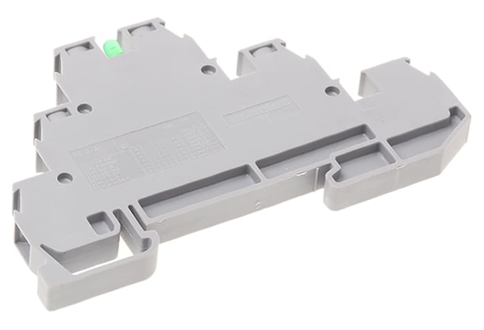 Bloc de jonction rail DIN Entrelec SNA, 2.5mm², A visser, Vert