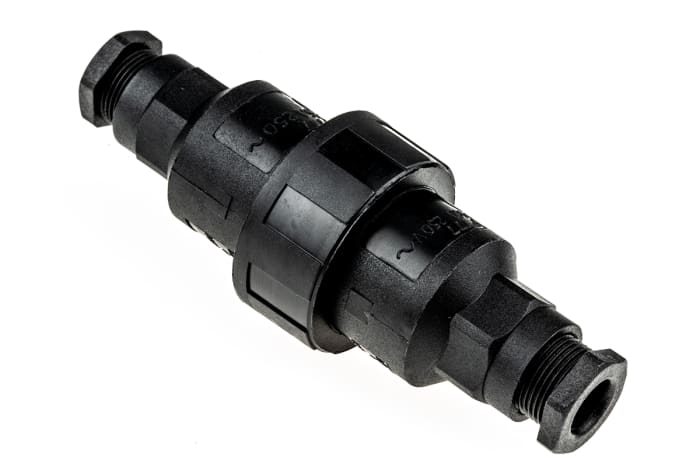 Connecteur secteur en ligne 3 Poles Femelle/Mâle, Montage sur câble,diamètre de câble 6 → 8mm,250 V c.a. 16A