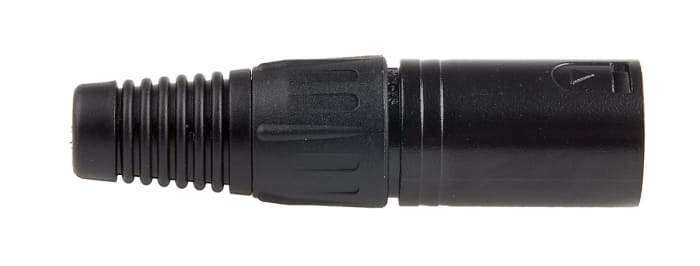 F0455122 03 <h5>Monoprice 3 Pin XLR Male Mic Connector, Black - Gold Plated Pins, Strain Relief Boot for Corrosion Free Connections</h5> <h4>موصل ذكر XLR ذو 3 سنون (أسود)</h4>