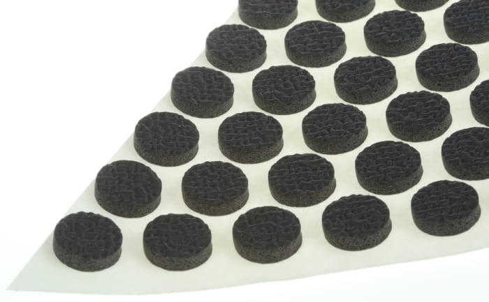 Essentra Circular Polyethylene (PE) Non Slip Pad, 12.7mm diameter x 3.2mm height