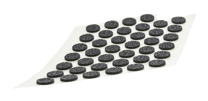 Essentra Circular Polyethylene (PE) Non Slip Pad, 12.7mm diameter x 1.6mm height