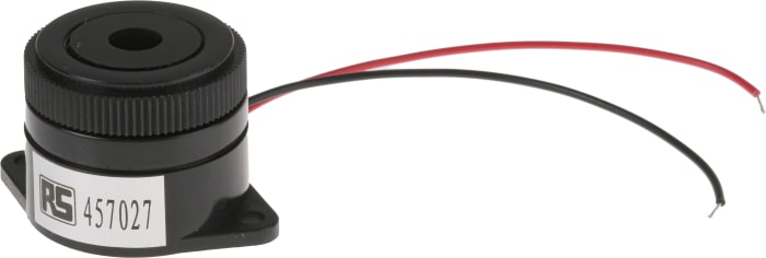 RS PRO 95dB Panel Mount Continuous Internal Piezo Buzzer, 29.5 (Dia.) x 24.5mm, 1.5V dc Min, 28V dc Max