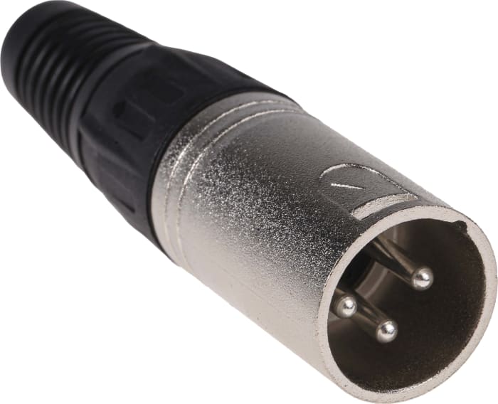 RS PRO Cable Mount XLR Connector, Male, 250 V ac, 3 Way, Silver Plating
