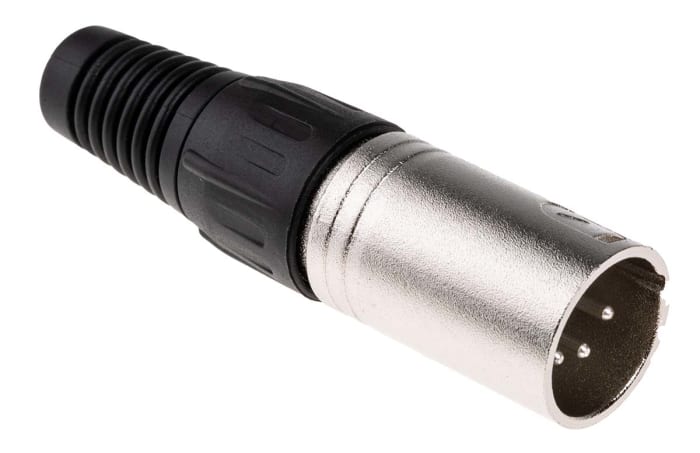 RS PRO Cable Mount XLR Connector, Male, 250 V ac, 4 Way, Silver Plating