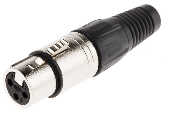 RS PRO Cable Mount XLR Connector, Female, 250 V ac, 3 Way, Silver Plating