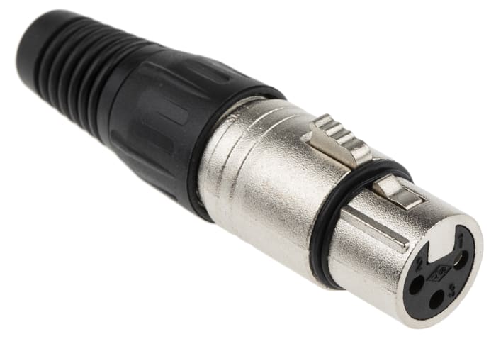 RS PRO Cable Mount XLR Connector, Female, 250 V ac, 3 Way, Silver Plating