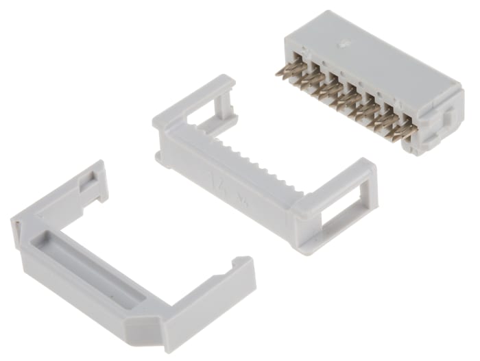 Konektor IDC, rozteč: 2.54mm, počet kontaktů: 14, počet řad: 2, orientace těla: Pravý úhel, Samice, Pájení, Kabelová
