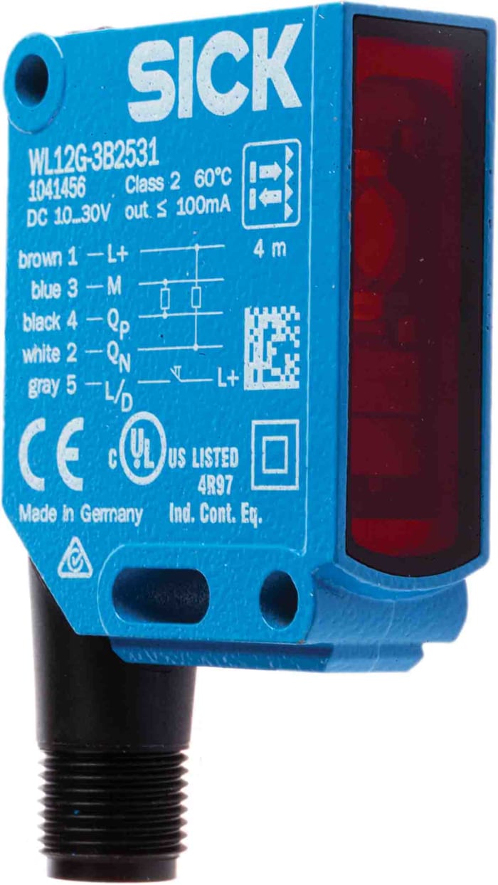 SICK Retroreflective Photoelectric Sensor, Block Sensor, 4 m Detection Range