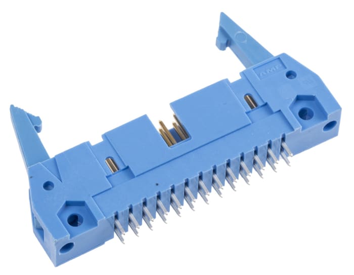 TE Connectivity AMP-LATCH, 2.54mm Pitch, 26 Way, 2 Row, Straight PCB Header, Through Hole