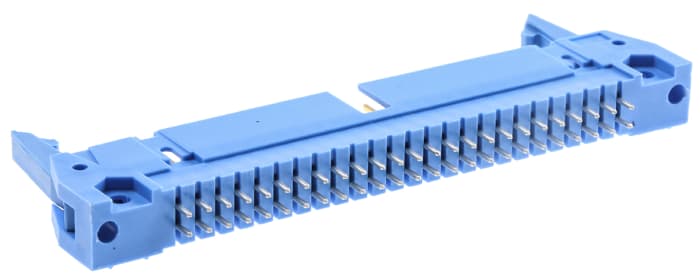 TE Connectivity AMP-LATCH, 2.54mm Pitch, 50 Way, 2 Row, Straight PCB Header, Through Hole
