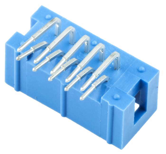 Konektor PCB, řada: AMP-LATCH, Vodič-Deska, počet kontaktů: 10, počet řad: 2, rozteč: 2.54mm izolace pájením, orientace