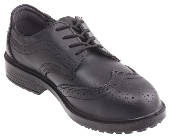 RS PRO Men's Black Steel Toe Capped Safety Shoes, UK 6, EU 39