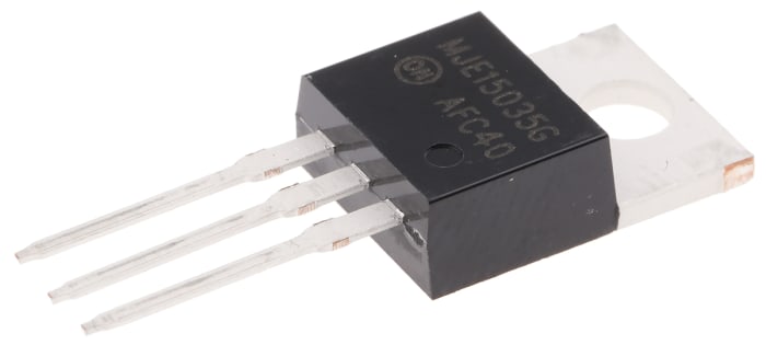 onsemi MJE15035G PNP Transistor, -4 A, -350 V, 3-Pin TO-220AB