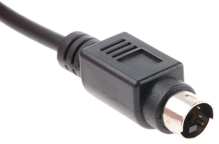 RS PRO Male 4 Pin mini-DIN to Unterminated Black DIN Cable 2m
