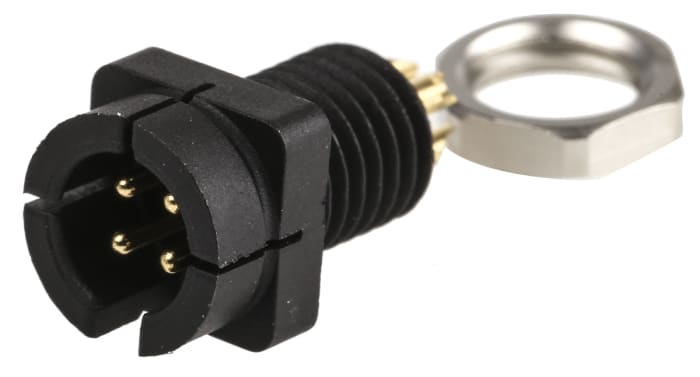 binder Circular Connector, 4 Contacts, Panel, Subminiature Connector, Plug, Male, IP40, 719 Series