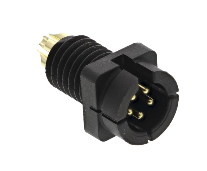 binder Circular Connector, 5 Contacts, Panel, Subminiature Connector, Plug, Male, IP40, 719 Series