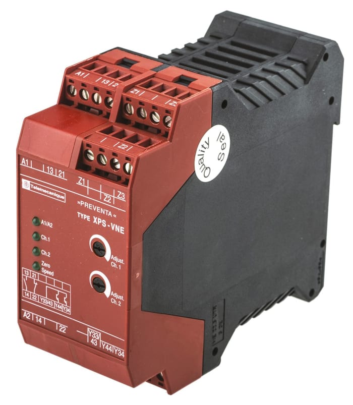Relais de sécurité Telemecanique XPS VNE, 24V c.c., 2 canaux, 2 contacts de sécurité
