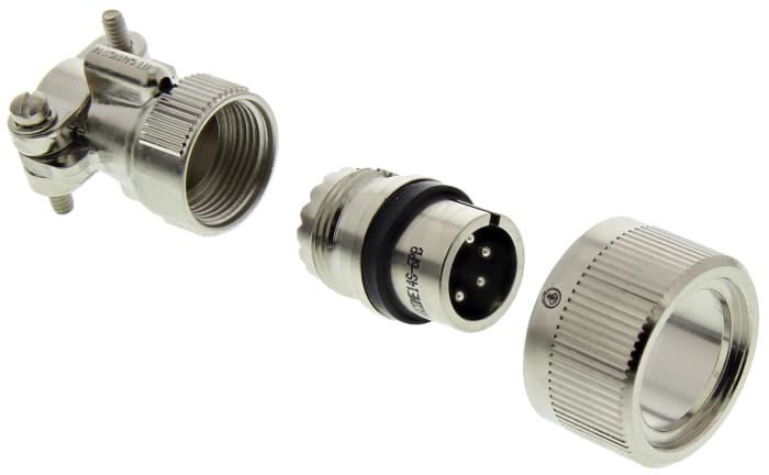 ITT Cannon, CA-COM, Copper Alloy 6 Way Cable Mount MIL Spec Circular Connector Plug, Pin Contacts,Shell Size 14S,