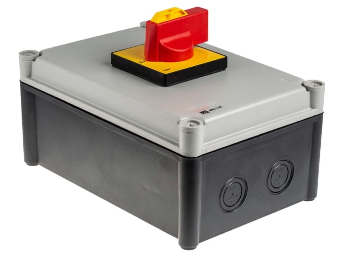 RS PRO 4P Pole DIN Rail Isolator Switch - 100A Maximum Current, 45kW Power Rating, IP65