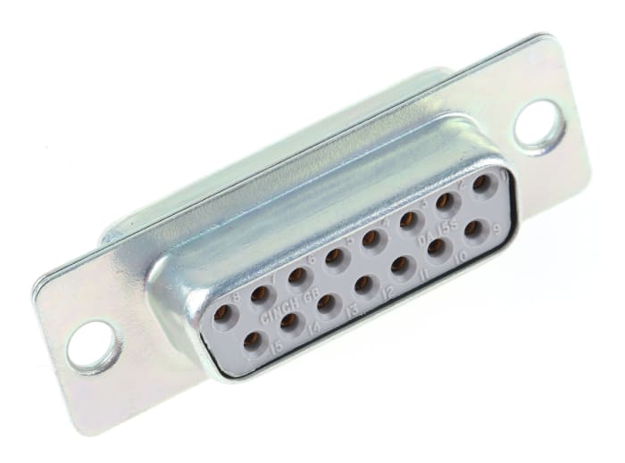 Connecteur Sub-D Femelle RS PRO 15 voies Montage panneau Droit