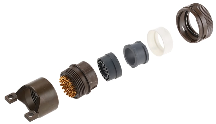 ITT Cannon, KPT, Copper Alloy 32 Way Cable Mount MIL Spec Circular Connector Plug, Pin Contacts,Shell Size 18, Bayonet