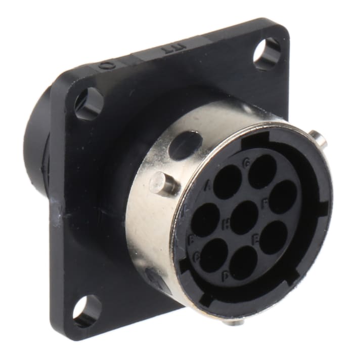 ITT Cannon Circular Connector, 8 Contacts, Panel Mount, Socket, Female, IP65, Trident Ringlock Series