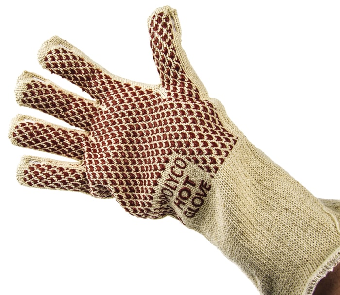 Polyco Healthline White Cotton Work Gloves, Nitrile Coating