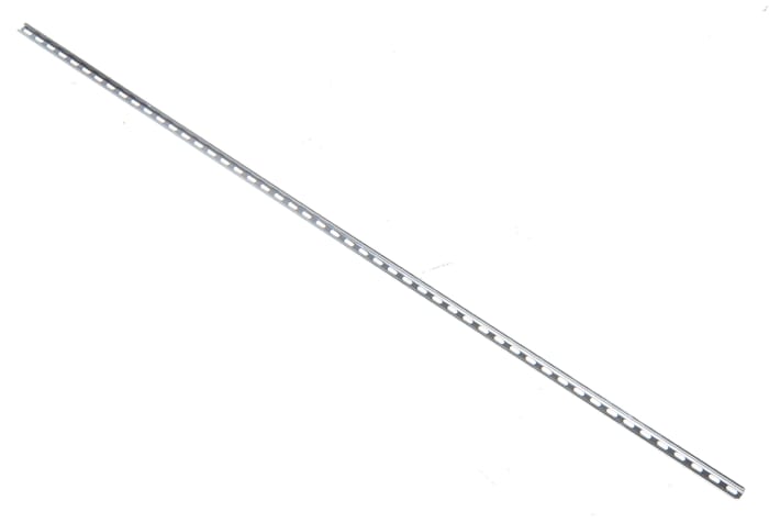 RS PRO Steel Slotted DIN Rail, Mini Top Hat Compatible, 1m x 15mm x 5.5mm