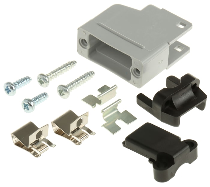 RS PRO PPO D Sub Backshell, 9 Way, Strain Relief