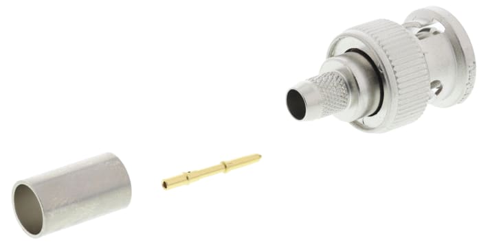 Telegartner, Plug Cable Mount BNC Connector, 75Ω, Crimp Termination, Straight Body