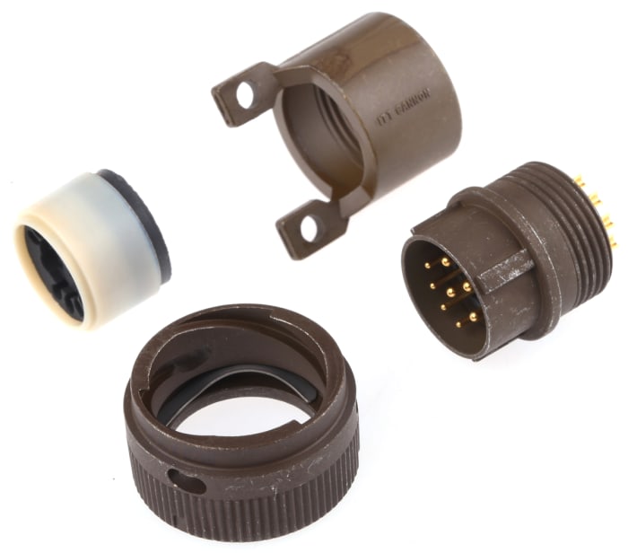 ITT Cannon, KPT, Copper Alloy 12 Way Cable Mount MIL Spec Circular Connector Plug, Pin Contacts,Shell Size 14, Bayonet