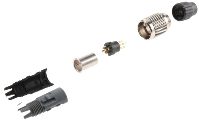 binder Circular Connector, 4 Contacts, Cable, M9 Connector, Plug, Male, IP40, 711 Series