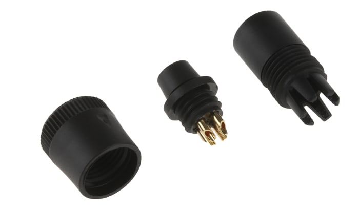 binder Circular Connector, 4 Contacts, Cable Mount, Subminiature Connector, Socket, IP40, 719 Series