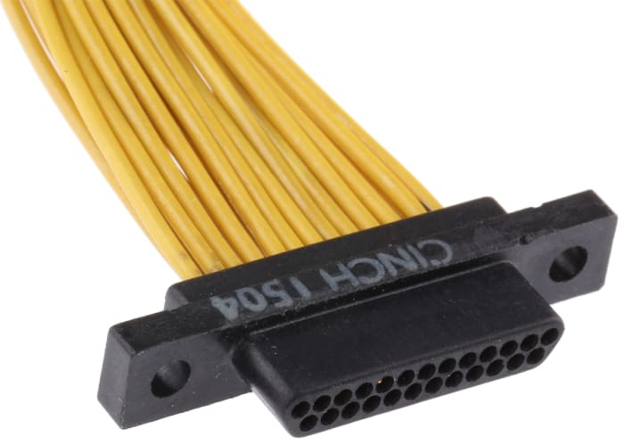 Cinch DCDA 25 Way Cable Mount D-sub Connector Plug, 1.27mm Pitch