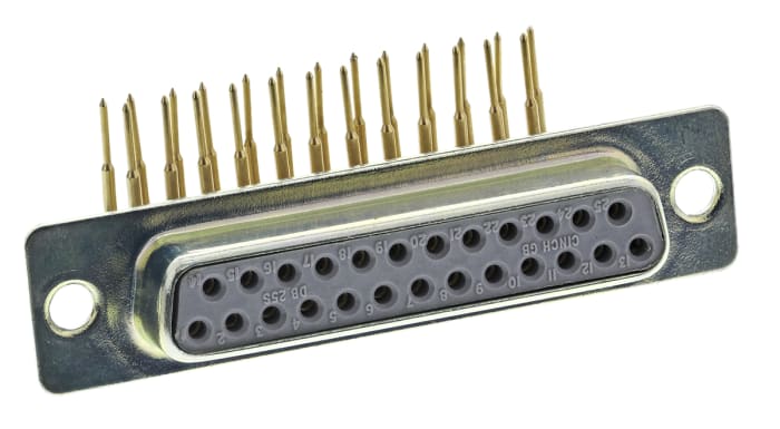 RS PRO 25 Way Right Angle Through Hole D-sub Connector Socket, 2.77mm Pitch