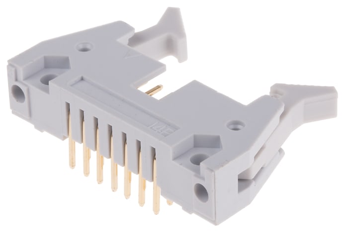 RS PRO Right Angle Through Hole PCB Header, 14 Contact(s), 2.54 mm Pitch, 1 Row(s), Shrouded