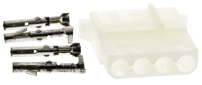 TE Connectivity, Commercial MATE-N-LOK Female Connector Housing, 5.08mm Pitch, 4 Way, 1 Row