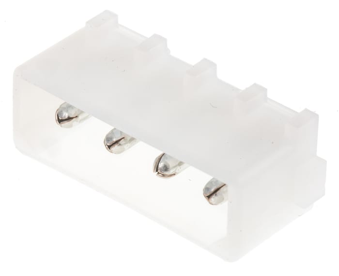 TE Connectivity Commercial MATE-N-LOK Series Straight Through Hole PCB Header, 4 Contact(s), 5.08mm Pitch, 1 Row(s),