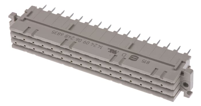 HARTING DIN 41612 48 Way 5.08mm Pitch, Type Connector Class C2, 3 Row, Straight DIN 41612 Connector, Socket
