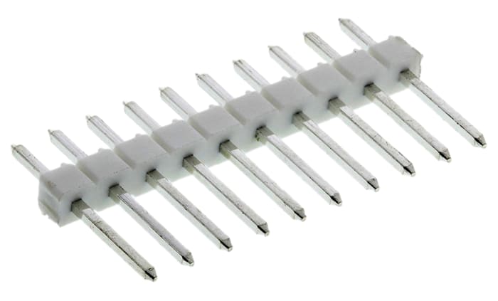 Pancon MAS-CON MF Series Straight Through Hole Pin Header, 10 Contact(s), 2.54mm Pitch, 1 Row(s), Unshrouded