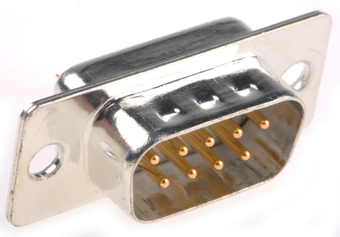 RS PRO 9 Way Panel Mount D-sub Connector Plug, 2.74mm Pitch