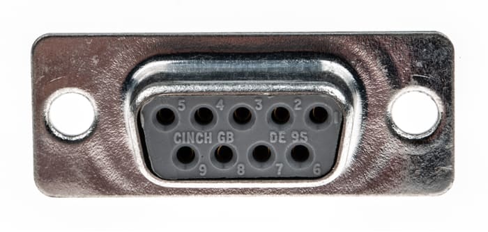 RS PRO 9 Way Panel Mount D-sub Connector Socket, 2.74mm Pitch