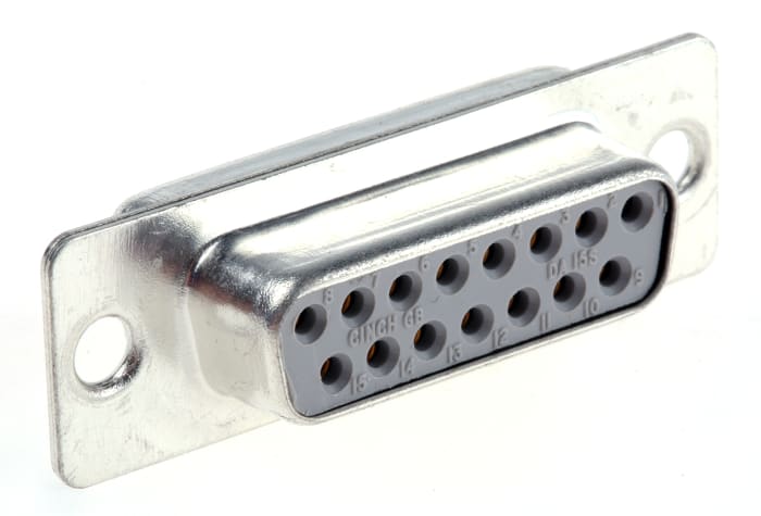 Connecteur Sub-D Femelle RS PRO 15 voies Montage panneau Droit