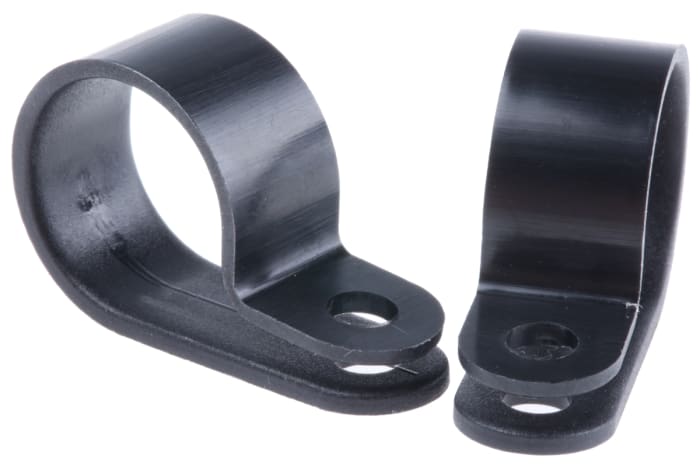 HellermannTyton 16mm Black, Polyamide P Clip