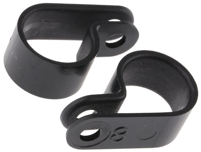 HellermannTyton 14mm Black, Polyamide P Clip