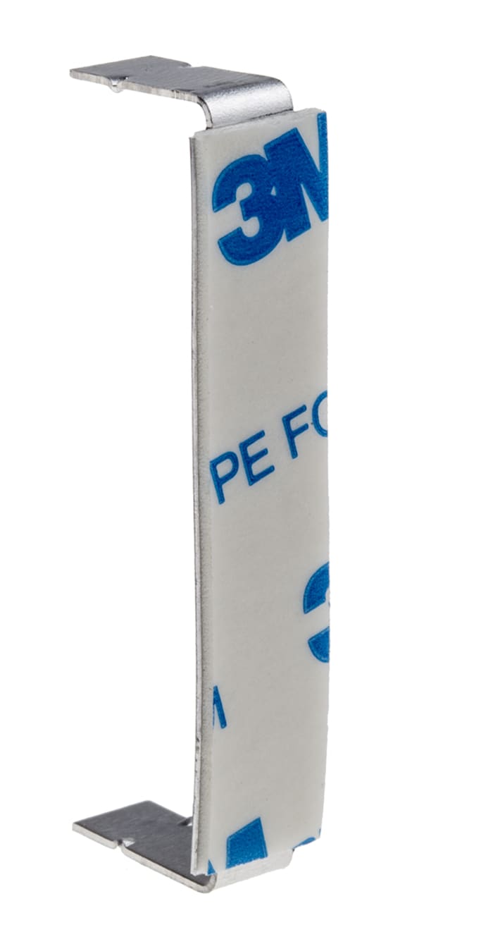 Kabelová spona Jednostranná svorka pro průměr svazku 10mm Hliník Samolepicí 52 x 9.8 x 14mm RS PRO